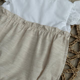 Girls Beige Summer Romper