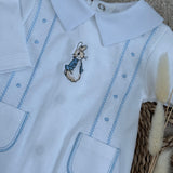 Peter Rabbit White & Blue Sleepsuit