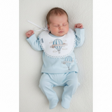 Baby Boys Blue Hot Air Balloon Set