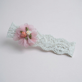 Baby Girls Lace Pink Flower Headband