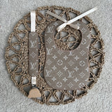 Baby's Beige inspired Bib & Dummy Clip Set