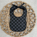 Baby's Grey & Black inspired Bib