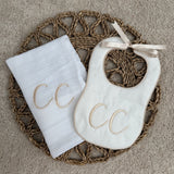 Baby unisex Personalised Bib & Muslin Set