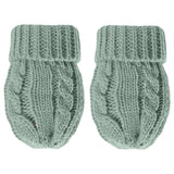 Soft Touch Elegance Cable Knit Mittens - Sage