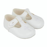 Baypods Unisex White Christening Soft Sole Shoe