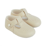 Baypods Unisex T-Bar Beige Pre Walker Baby Shoes