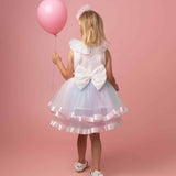 Girls Pastel Rainbow Tulle Dress