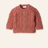 NEW SEASON MAC ilusion Unisex Rust cardigan - 3 Months