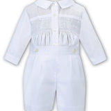 Sarah Louise Boys White Smock Suit 2 Piece