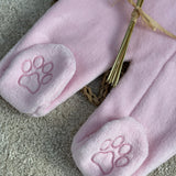 Baby Girls Pink Fleece sleepsuit