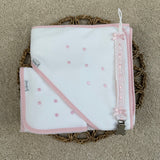 Baby Girls Towel, Muslin & Dummy Clip Gift Set