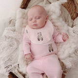 Luxury Pink Teddy Bear Baby Two Piece & Bib Gift Set