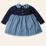 NEW SEASON Mac ilusion Baby Girls Blue Stipe Dress - 3 Months