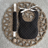Baby’s Brown Vintage Bib & Dummy Clip