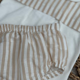 Boys Beige Stripe Cotton Top & Jam Pant