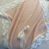 Luxury Handmade Blush Pink Lace Muslin Square – Baby Burp Cloth UK