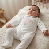 Baby Girls Cotton Hot Air Balloon Sleepsuit