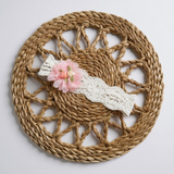 Baby Girls Lace Pink Flower Headband