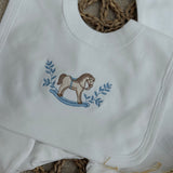 Luxury Personalised Rocking Horse Sleepsuit & Bib Set
