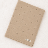 Luxury Cotton Beige Baby Shawl – Soft Knitted Newborn