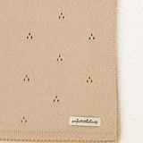 Luxury Cotton Beige Baby Shawl – Soft Knitted Newborn
