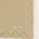 Beige Knitted Baby Shawl