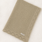 Beige Knitted Baby Shawl