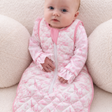 Pink Safari Toile Quilted Baby Sleeping Bag