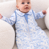 Blue Safari Toile Quilted Baby Sleeping Bag