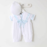 CHRISTENING Boys Blue And White Sailor Suit