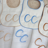 Baby unisex 5 Personalised Bibs & Muslin Set