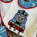 Boys Thomas The Tank Engine Handmade Sleepsuit And Bib