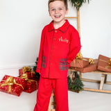PRE-ORDER Boys Christmas Red & Tartan Pjs