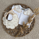 Unisex Baby Safari Handmade Sleepsuit and Bib