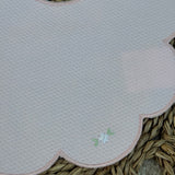 Personalised Spanish Pink With Flowers Scallop Bib