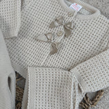 Baby Girl's Beige Spanish Knitted Outfit