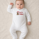 My 1st Christmas Teddy Bear Baby Sleepsuit & Bib