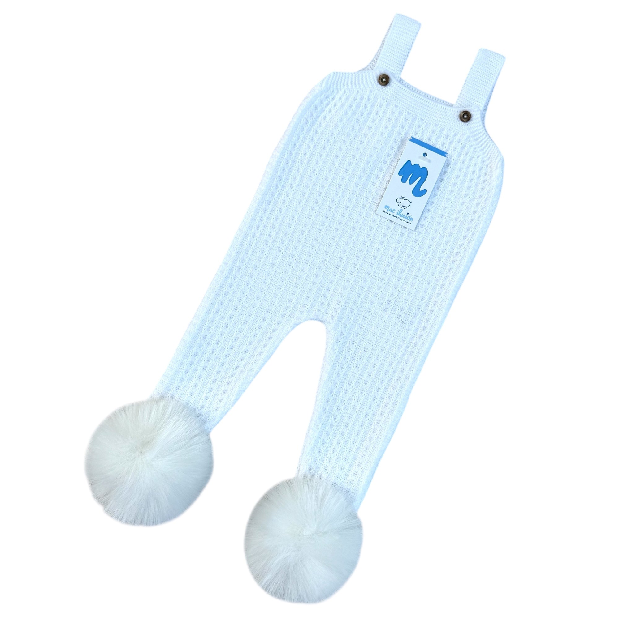 NEW SEASON Mac Ilusion Baby White Knitted Romper