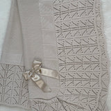 Perfect Little Thing Baby Spanish Luxury Knitted Shawl - Beige