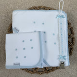 Baby Boys Towel, Muslin & Dummy Clip Gift Set