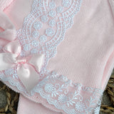 Baby Girls Pink Lace Knitted 3 Piece