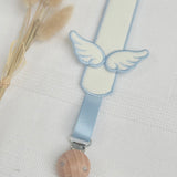 Personalised Angel Wings Dummy Clip | Handmade Baby Dummy Holder UK