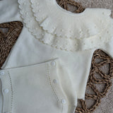Baby Girls Ivory Louvre Knitted Jam Set
