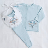 Baby Boys Blue Hot Air Balloon Set