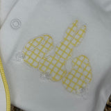 Baby’s Unisex Easter Bunny Handmade Baby grow and Bib