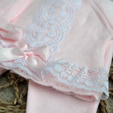 Baby Girls Pink Lace Knitted 3 Piece
