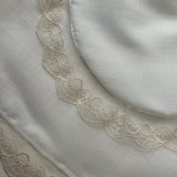 Granlei Spanish Lace Bib & Muslin Set – Ivory | Traditional Baby Gift