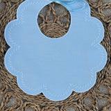 Personalised Spanish Blue & White Scallop Bib