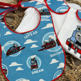 Boys Thomas The Tank Engine Handmade Sleepsuit And Bib