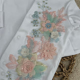 Baby Girls Luxe Flower Baby Grow and headband